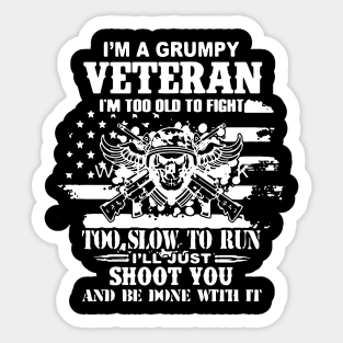 grumpy veteran Sticker